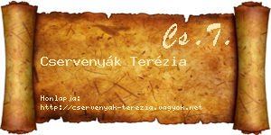 Cservenyák Terézia névjegykártya